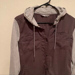 The North Face Hooded Long Sleeve Button Down Shirt